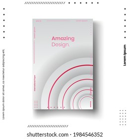 Cover design template set with abstract lines modern different color gradient style on background for decoration presentation, brochure, catalog, poster, book, magazine etc. Vector Illustration