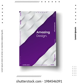 Cover design template set with abstract lines modern different color gradient style on background for decoration presentation, brochure, catalog, poster, book, magazine etc. Vector Illustration