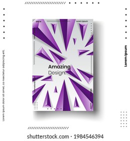 Cover design template set with abstract lines modern different color gradient style on background for decoration presentation, brochure, catalog, poster, book, magazine etc. Vector Illustration