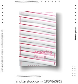 Cover-Design-Template-Set mit abstrakten Linien modernen Farbverlauf-Stil auf dem Hintergrund für Dekorations-Präsentation, Broschüre, Katalog, Poster, Buch, Magazin etc. Vektorgrafik