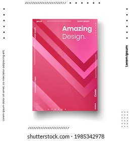 Cover-Design-Template-Set mit abstrakten Linien modernen Farbverlauf-Stil auf dem Hintergrund für Dekorations-Präsentation, Broschüre, Katalog, Poster, Buch, Magazin etc. Vektorgrafik