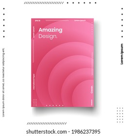 Cover design template set with abstract lines modern different color gradient style on background for decoration presentation, brochure, catalog, poster, book, magazine etc. Vector Illustration