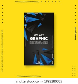 Plantilla de diseño de portada con líneas abstractas estilo moderno de gradiente de color diferente en el fondo para la presentación de decoración, folleto, catálogo, afiche, libro, revista, etc. Ilustración vectorial