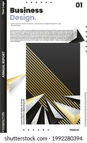 Cover design template set with Abstract Polygons and Lines on Vector Background. perfect for decoration presentation, brochure, catalog, poster, book, magazine etc. Vector Illustration