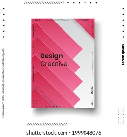 Cover design template set with abstract lines modern different color gradient style on background for decoration presentation, brochure, catalog, poster, book, magazine etc. Vector Illustration