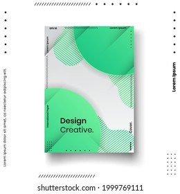 Cover design template set with abstract lines modern different color gradient style on background for decoration presentation, brochure, catalog, poster, book, magazine etc. Vector Illustration