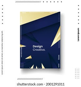 Plantilla de diseño de portada con líneas abstractas estilo moderno de gradiente de color diferente en el fondo para la presentación de decoración, folleto, catálogo, afiche, libro, revista, etc. Ilustración vectorial