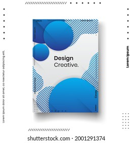 Cover design template set with abstract lines modern different color gradient style on background for decoration presentation, brochure, catalog, poster, book, magazine etc. Vector Illustration