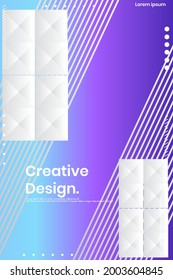 Cover design template set with Abstract Polygons and Lines on Vector Background. perfect for decoration presentation, brochure, catalog, poster, book, magazine etc. Vector Illustration