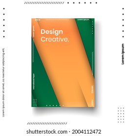 Cover design template set with abstract lines modern different color gradient style on background for decoration presentation, brochure, catalog, poster, book, magazine etc. Vector Illustration