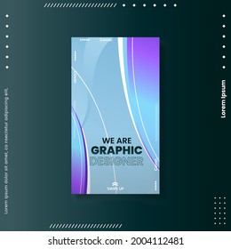 Cover design template set with abstract lines modern different color gradient style on background for decoration presentation, brochure, catalog, poster, book, magazine etc. Vector Illustration