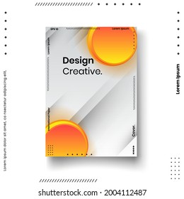 Cover design template set with abstract lines modern different color gradient style on background for decoration presentation, brochure, catalog, poster, book, magazine etc. Vector Illustration