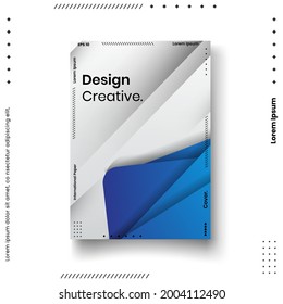 Cover design template set with abstract lines modern different color gradient style on background for decoration presentation, brochure, catalog, poster, book, magazine etc. Vector Illustration