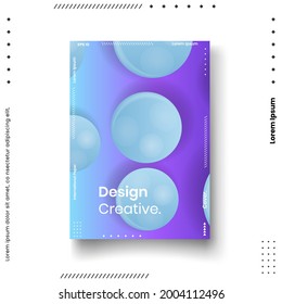Plantilla de diseño de portada con líneas abstractas estilo moderno de gradiente de color diferente en el fondo para la presentación de decoración, folleto, catálogo, afiche, libro, revista, etc. Ilustración vectorial