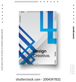 Cover design template set with abstract lines modern different color gradient style on background for decoration presentation, brochure, catalog, poster, book, magazine etc. Vector Illustration