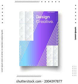 Cover design template set with abstract lines modern different color gradient style on background for decoration presentation, brochure, catalog, poster, book, magazine etc. Vector Illustration