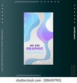 Cover design template set with abstract lines modern different color gradient style on background for decoration presentation, brochure, catalog, poster, book, magazine etc. Vector Illustration