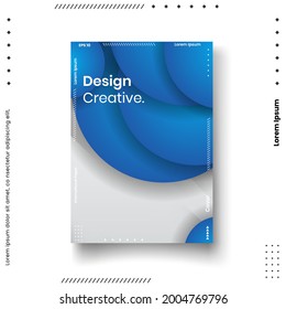 Cover design template set with abstract lines modern different color gradient style on background for decoration presentation, brochure, catalog, poster, book, magazine etc. Vector Illustration