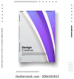 Cover design template set with abstract lines modern different color gradient style on background for decoration presentation, brochure, catalog, poster, book, magazine etc. Vector Illustration