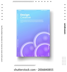 Cover design template set with abstract lines modern different color gradient style on background for decoration presentation, brochure, catalog, poster, book, magazine etc. Vector Illustration