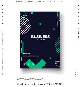Plantilla de diseño de portada con líneas abstractas estilo moderno de gradiente de color diferente en el fondo para la presentación de decoración, folleto, catálogo, afiche, libro, revista, etc. Ilustración vectorial