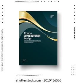 Cover design template set with abstract lines modern different color gradient style on background for decoration presentation, brochure, catalog, poster, book, magazine etc. Vector Illustration