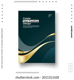 Cover design template set with abstract lines modern different color gradient style on background for decoration presentation, brochure, catalog, poster, book, magazine etc. Vector Illustration