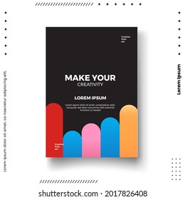 Cover design template set with abstract lines modern different color gradient style on background for decoration presentation, brochure, catalog, poster, book, magazine etc. Vector Illustration