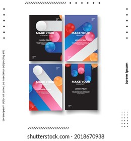 Cover-Design-Template-Set mit abstrakten Linien modernen Farbverlauf-Stil auf dem Hintergrund für Dekorations-Präsentation, Broschüre, Katalog, Poster, Buch, Magazin etc. Vektorgrafik