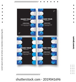 Cover design template set with abstract lines modern different color gradient style on background for decoration presentation, brochure, catalog, poster, book, magazine etc. Vector Illustration