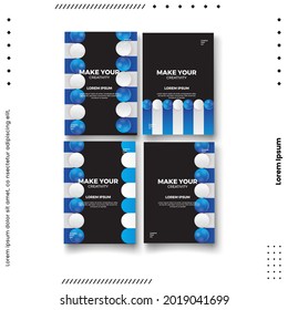 Cover design template set with abstract lines modern different color gradient style on background for decoration presentation, brochure, catalog, poster, book, magazine etc. Vector Illustration