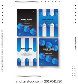 Cover design template set with abstract lines modern different color gradient style on background for decoration presentation, brochure, catalog, poster, book, magazine etc. Vector Illustration