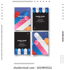 Cover-Design-Template-Set mit abstrakten Linien modernen Farbverlauf-Stil auf dem Hintergrund für Dekorations-Präsentation, Broschüre, Katalog, Poster, Buch, Magazin etc. Vektorgrafik