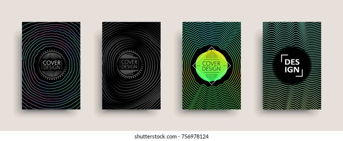 Cover design template, set with abstract fluid colors. Business modern  layout. Colorful vector covers for branding, book, poster, banner, catalog, report, document or any pages. Blank text space.
