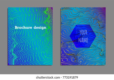 Cover design template set with abstract lines modern different color gradient style on background for decoration presentation, brochure, catalog, poster, book, magazine etc. Vector Illustration.