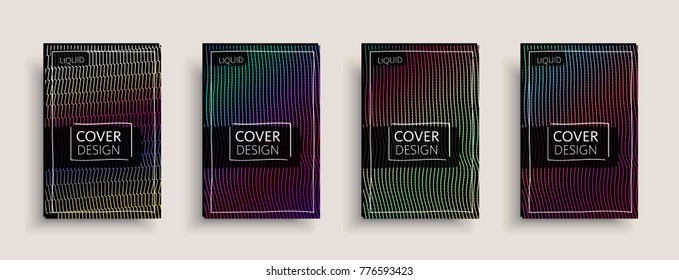 Cover design template, set with abstract fluid colors. Business modern A4 page layout. Colorful vector covers for branding, book, poster, banner, catalog,report,document or any pages.Blank text space