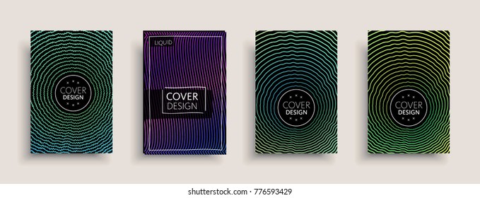 Cover design template, set with abstract fluid colors. Business modern A4 page layout. Colorful vector covers for branding, book, poster, banner, catalog,report,document or any pages.Blank text space
