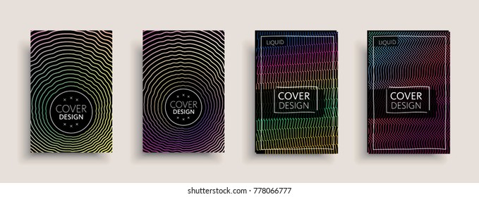 Cover design template, set with abstract fluid colors. Business modern A4 page layout. Colorful vector covers for branding, book, poster, banner, catalog,report,document or any pages.Blank text space