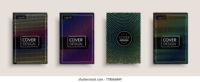 Cover design template, set with abstract fluid colors. Business modern A4 page layout. Colorful vector covers for branding, book, poster, banner, catalog,report,document or any pages.Blank text space