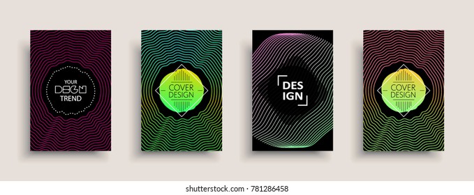 Cover design template, set with abstract fluid colors. Business modern A4 page layout. Colorful vector covers for branding, book, poster, banner, catalog,report,document or any pages.Blank text space