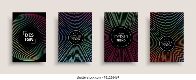 Cover design template, set with abstract fluid colors. Business modern A4 page layout. Colorful vector covers for branding, book, poster, banner, catalog,report,document or any pages.Blank text space