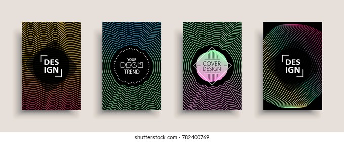 Cover design template, set with abstract fluid colors. Business modern A4 page layout. Colorful vector covers for branding, book, poster, banner, catalog,report,document or any pages.Blank text space