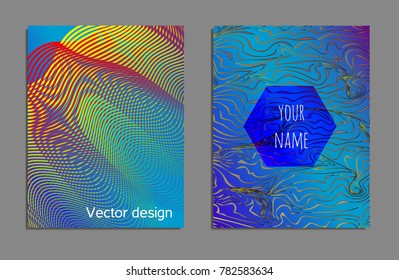 Cover Design Template Set mit abstrakten Linien modernen Farbverlauf-Stil auf dem Hintergrund für Dekorations-Präsentation, Broschüre, Katalog, Poster, Buch, Magazin etc. Vektorillustration Illustration.