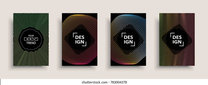Cover design template, set with abstract fluid colors. Business modern A4 page layout. Colorful vector covers for branding, book, poster, banner, catalog,report,document or any pages.Blank text space