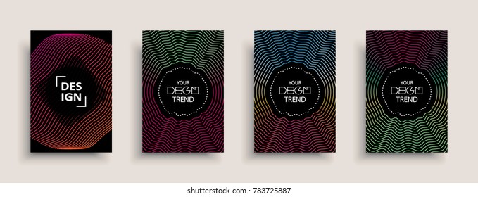 Cover design template, set with abstract fluid colors. Business modern A4 page layout. Colorful vector covers for branding, book, poster, banner, catalog,report,document or any pages.Blank text space