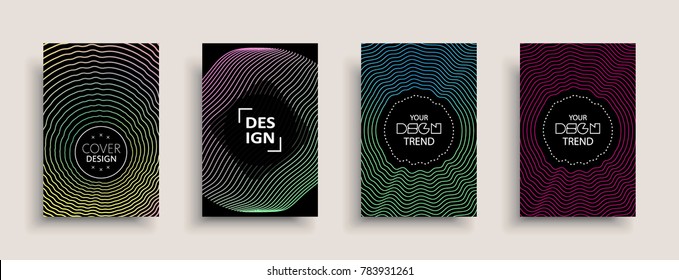 Cover design template, set with abstract fluid colors. Business modern A4 page layout. Colorful vector covers for branding, book, poster, banner, catalog,report,document or any pages.Blank text space