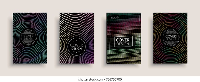 Cover design template, set with abstract fluid colors. Business modern A4 page layout. Colorful vector covers for branding, book, poster, banner, catalog,report,document or any pages.Blank text space