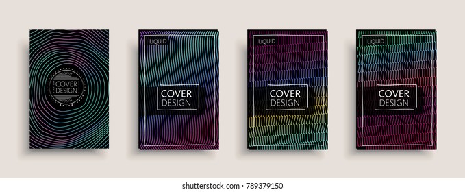Cover design template, set with abstract fluid colors. Business modern A4 page layout. Colorful vector covers for branding, book, poster, banner, catalog,report,document or any pages.Blank text space