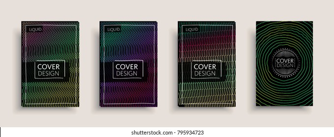 Cover design template, set with abstract fluid colors. Business modern A4 page layout. Colorful vector covers for branding, book, poster, banner, catalog,report,document or any pages.Blank text space