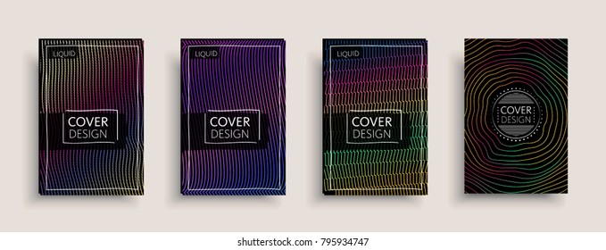 Cover design template, set with abstract fluid colors. Business modern A4 page layout. Colorful vector covers for branding, book, poster, banner, catalog,report,document or any pages.Blank text space